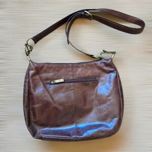 HOBO Rich Brown Leather Crossbody Bag